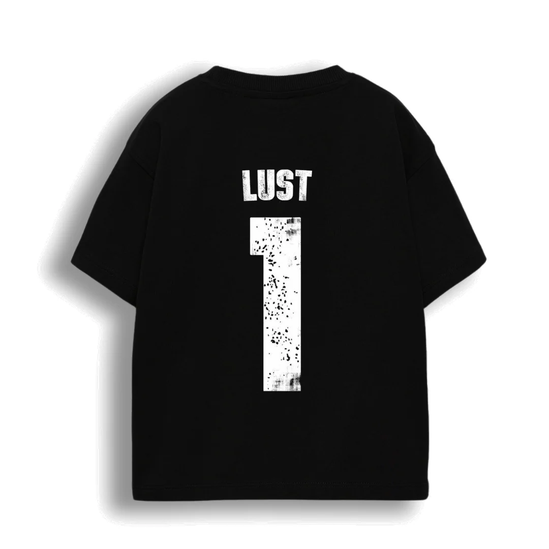 1 LUST Distressed Oversized Graphic Tee