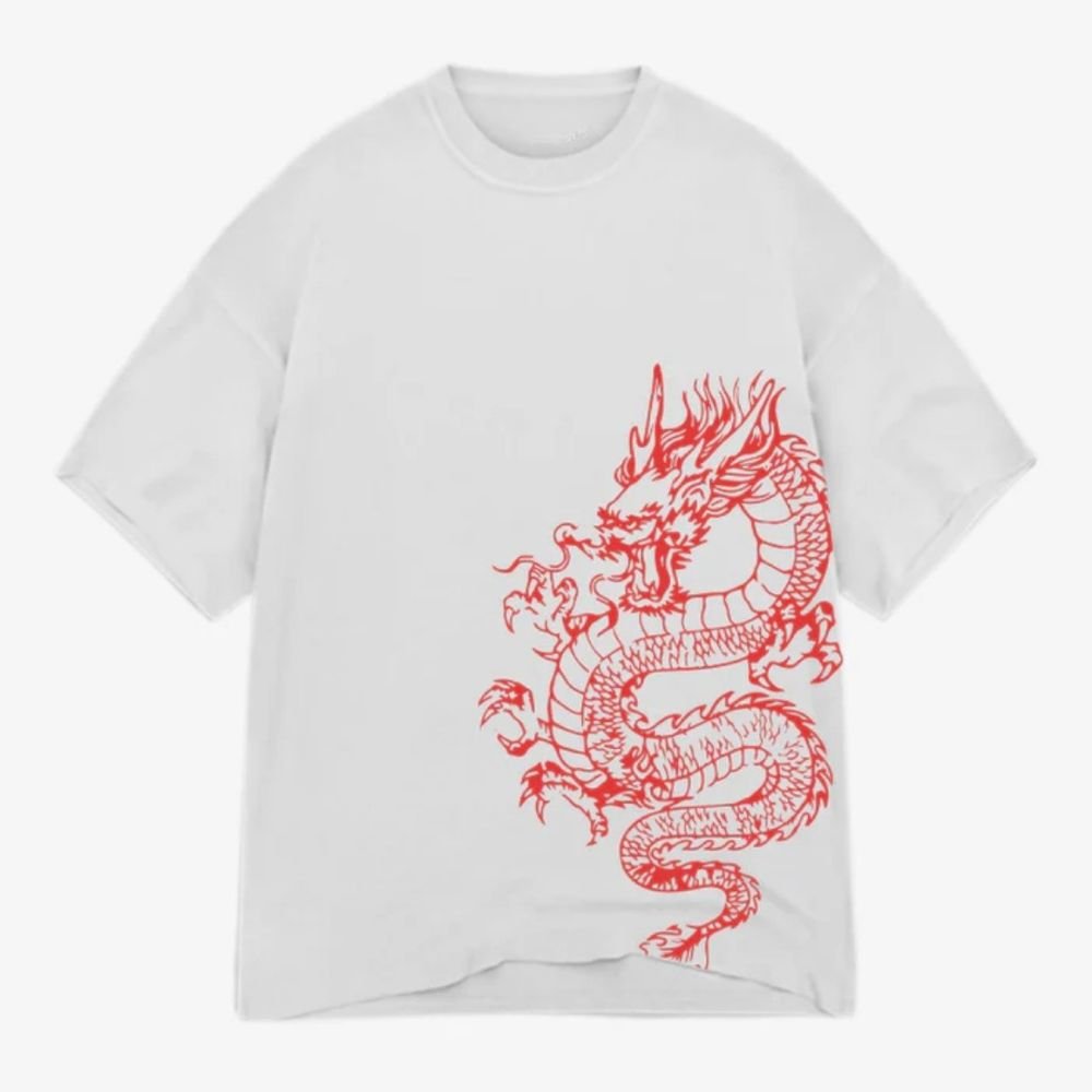 Red Dragon Oversized Tee - Image 3