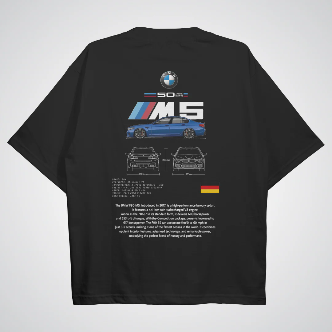BMW M5 "Executive Missile" Oversized Tee - Image 2