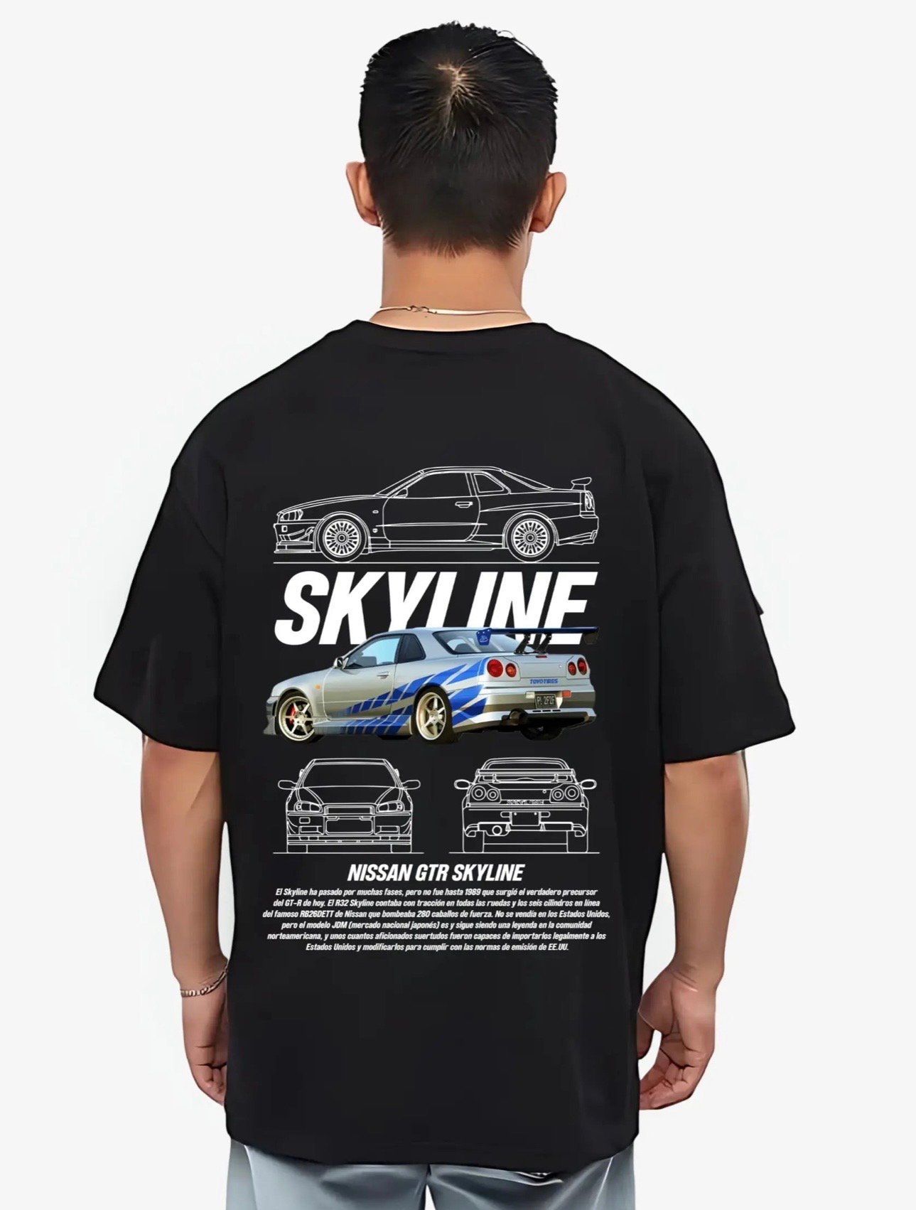 Nissan Skyline GT-R Oversized Tee - Image 4