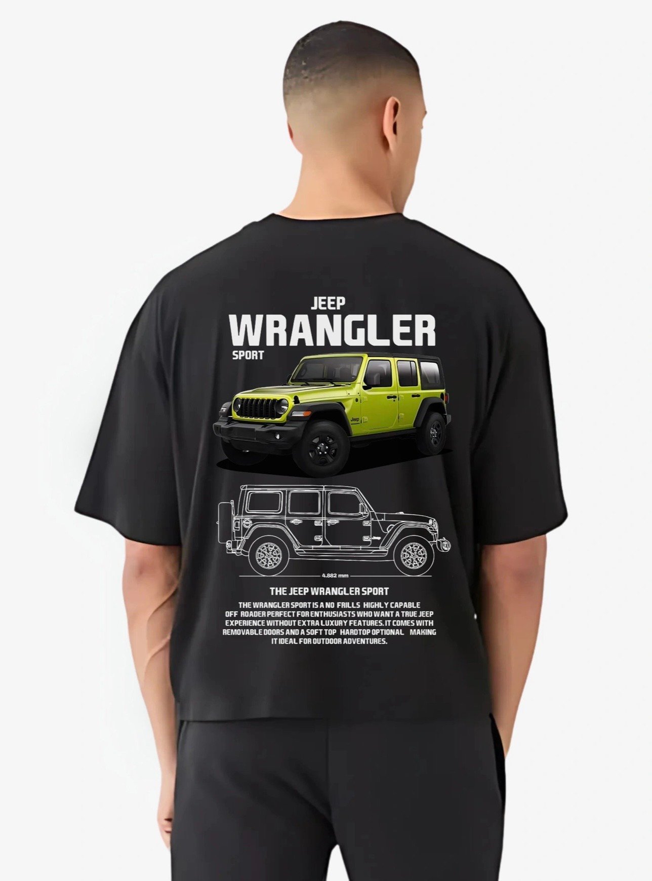 Jeep Wrangler Sport Oversized Tee - Image 8