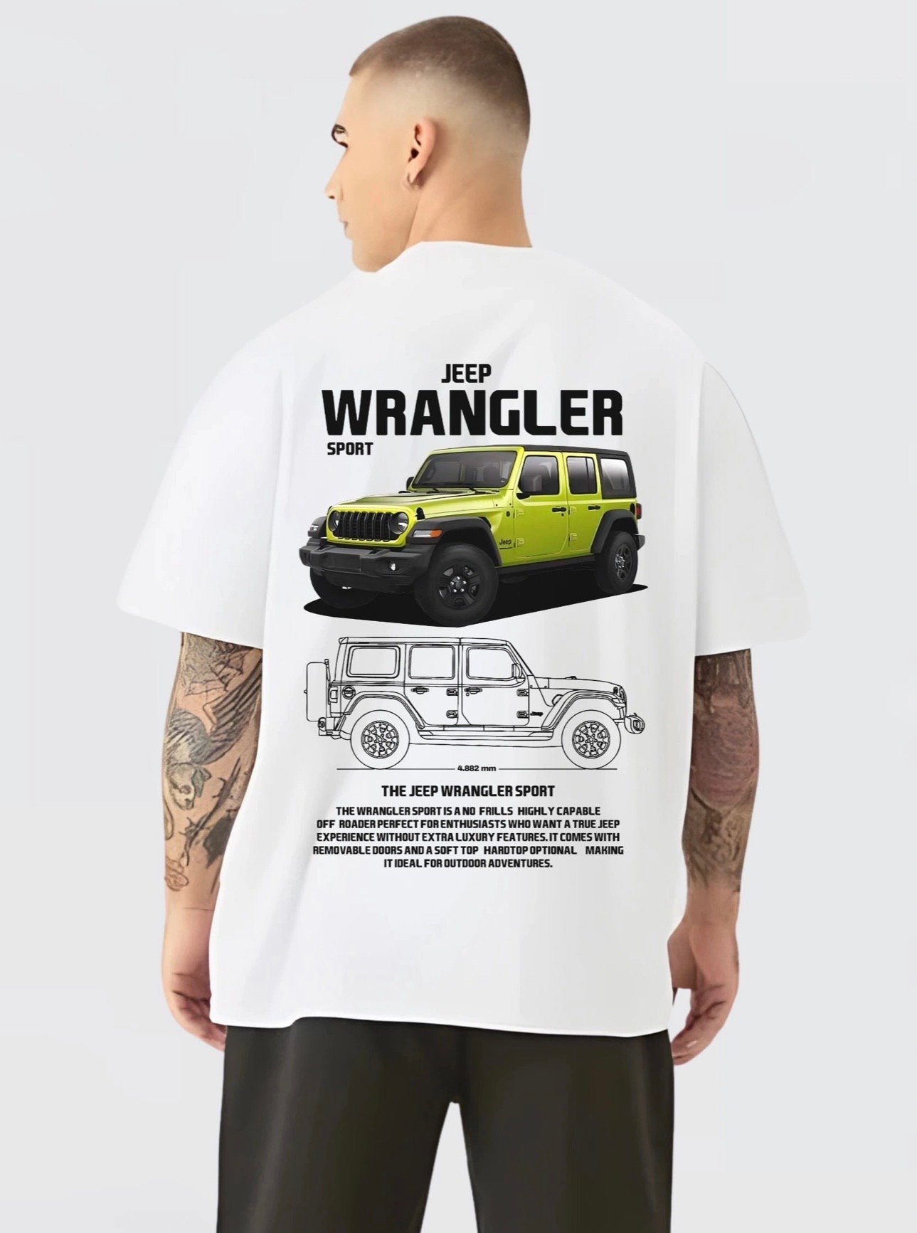 Jeep Wrangler Sport Oversized Tee - Image 3