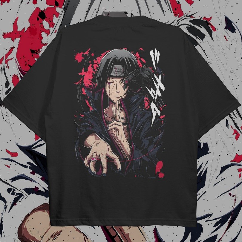 Itachi "The Crow King" Oversized Tee - Image 3