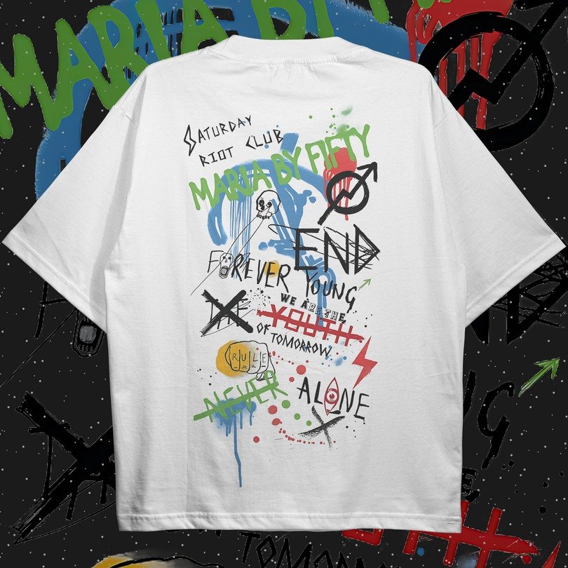 Streetwear Art 01 Oversized Tee - Image 2