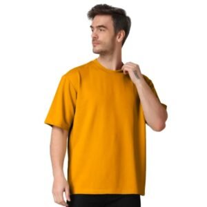 Yellow Plain Oversized Tee