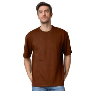 Brown Plain Oversized Tee